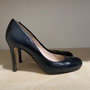 L. K . Bennett black leather pumps size 37